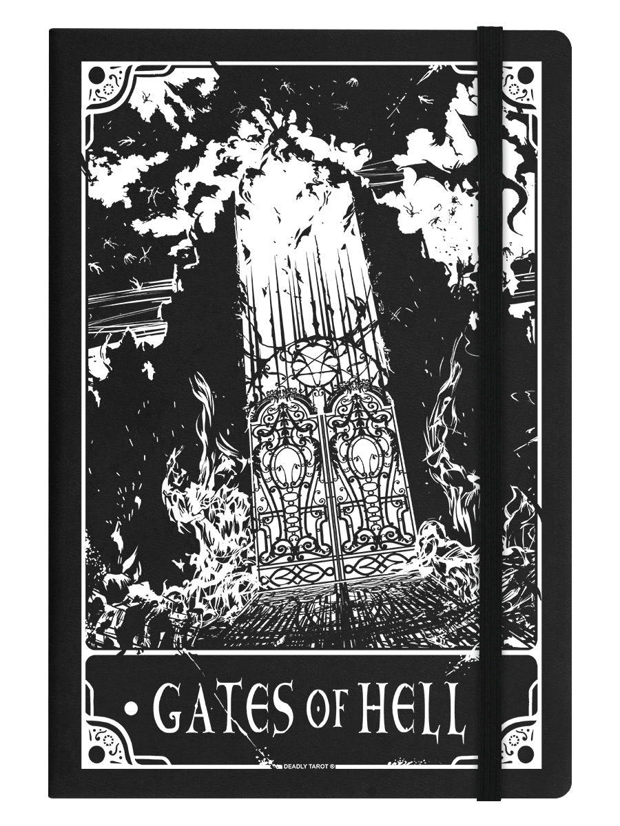 Deadly Tarot - The Gates of Hell Black A5 Hard Cover Notebook