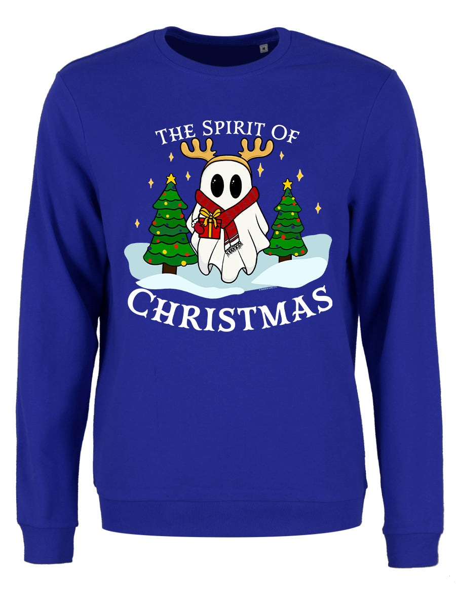 The Spirit of Christmas Ladies Royal Blue Christmas Jumper