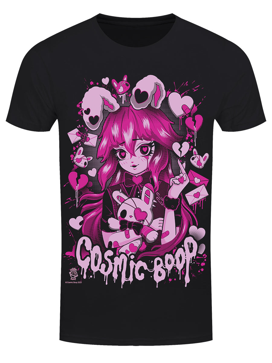 Cosmic Boop Love Letters Men's Black T-Shirt
