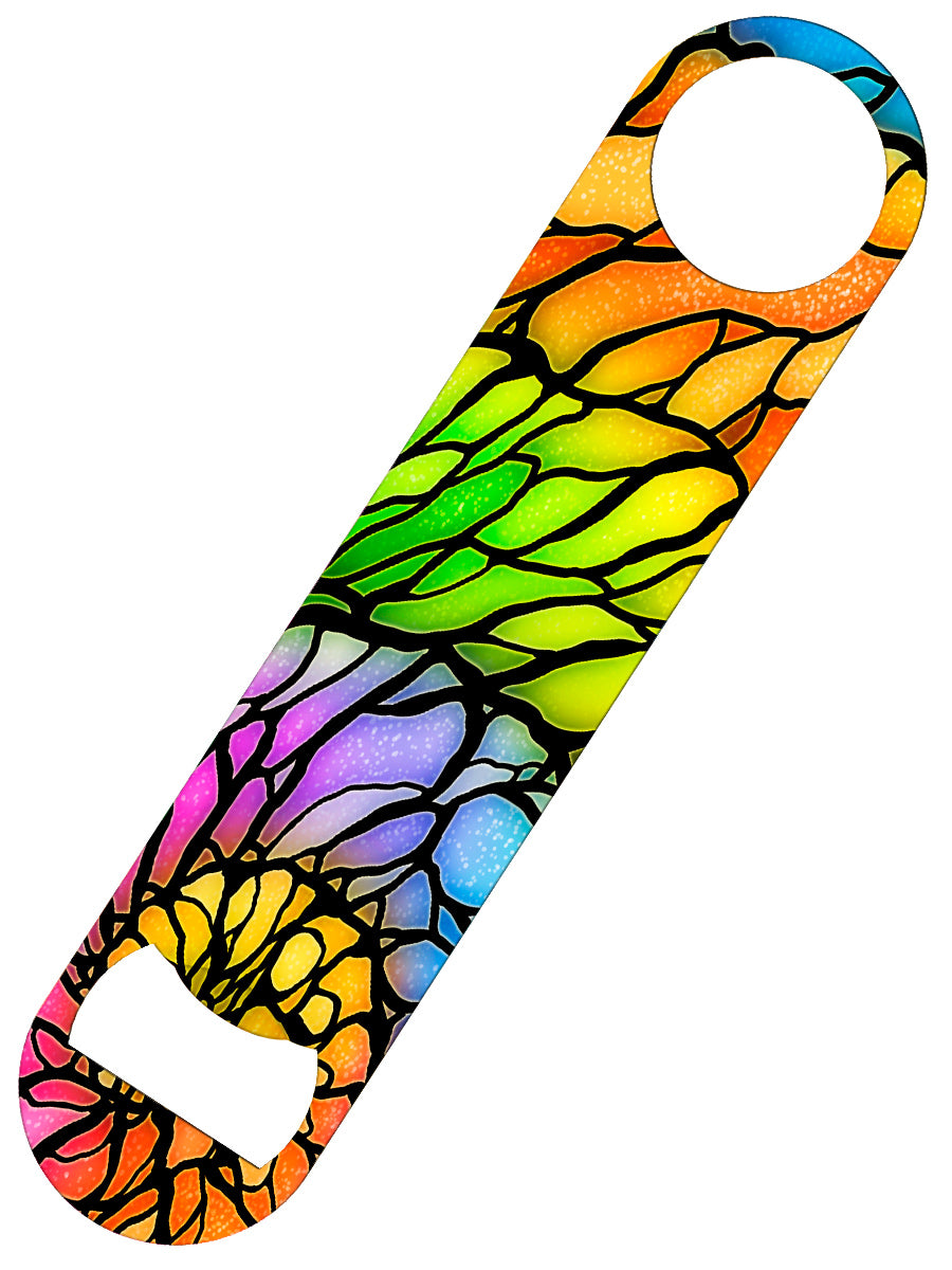 Rainbow Mandala Bar Blade Bottle Opener