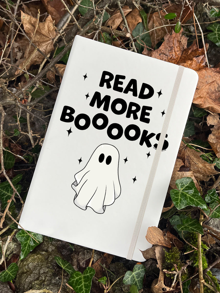 Galaxy Ghouls Read More Booooks Cream A5 Hard Cover Notebook