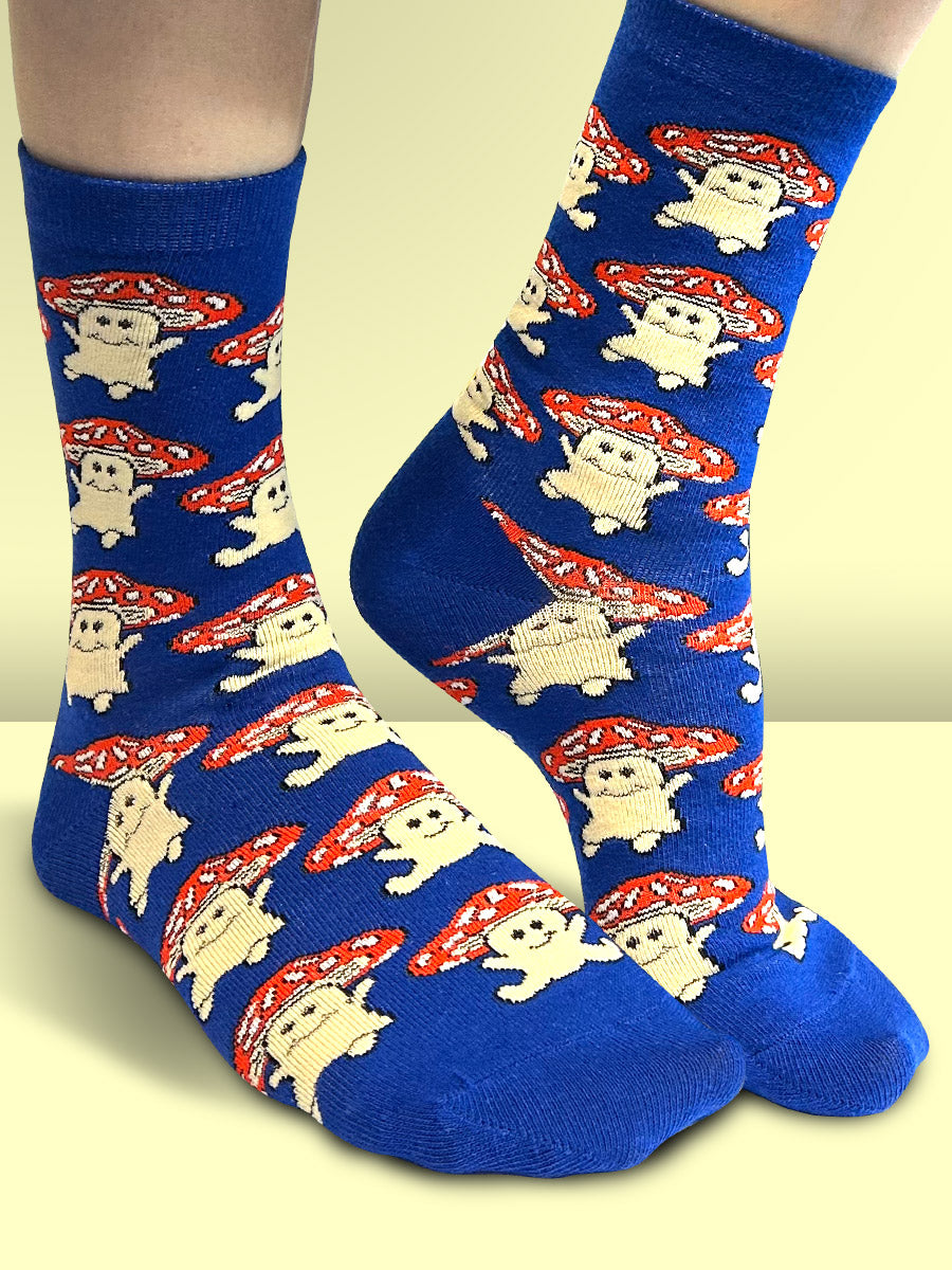 Twisted Soles Little Mushrooms Adult Socks Size UK 3-7