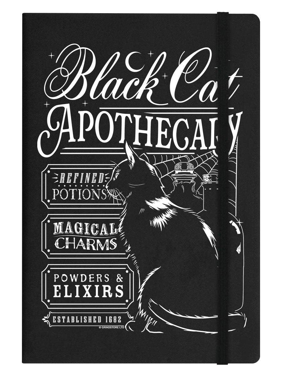 Black Cat Apothecary Black A5 Hard Cover Notebook