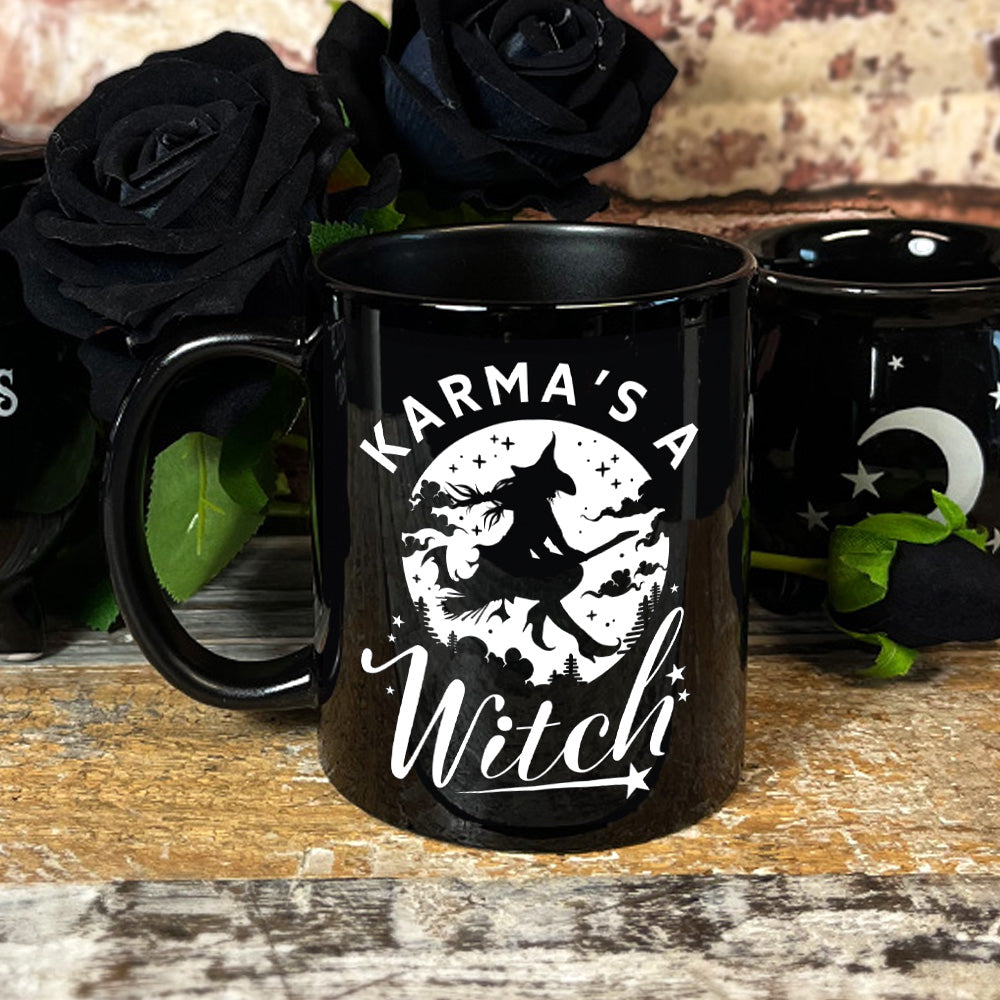 Karma's A Witch Black Mug