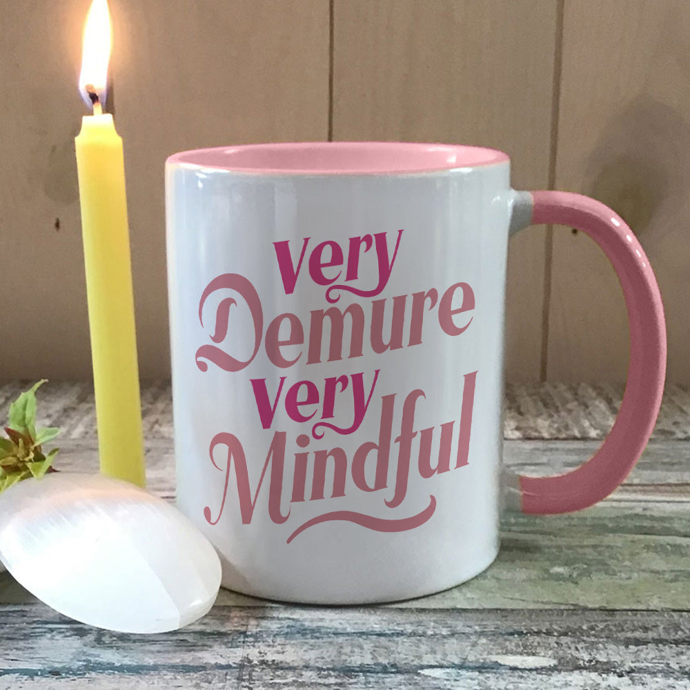 Very Demure Very Mindful Pink Inner 2-Tone Mug