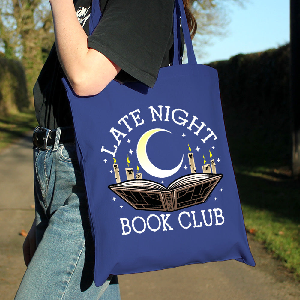 Late Night Book Club Cornflower Blue Tote Bag