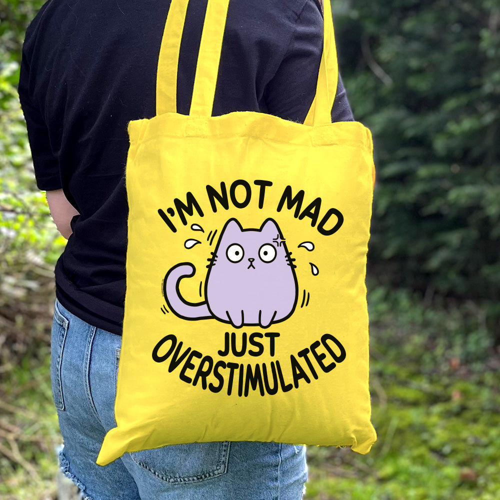 I'm Not Mad Just Overstimulated Lemon Tote Bag