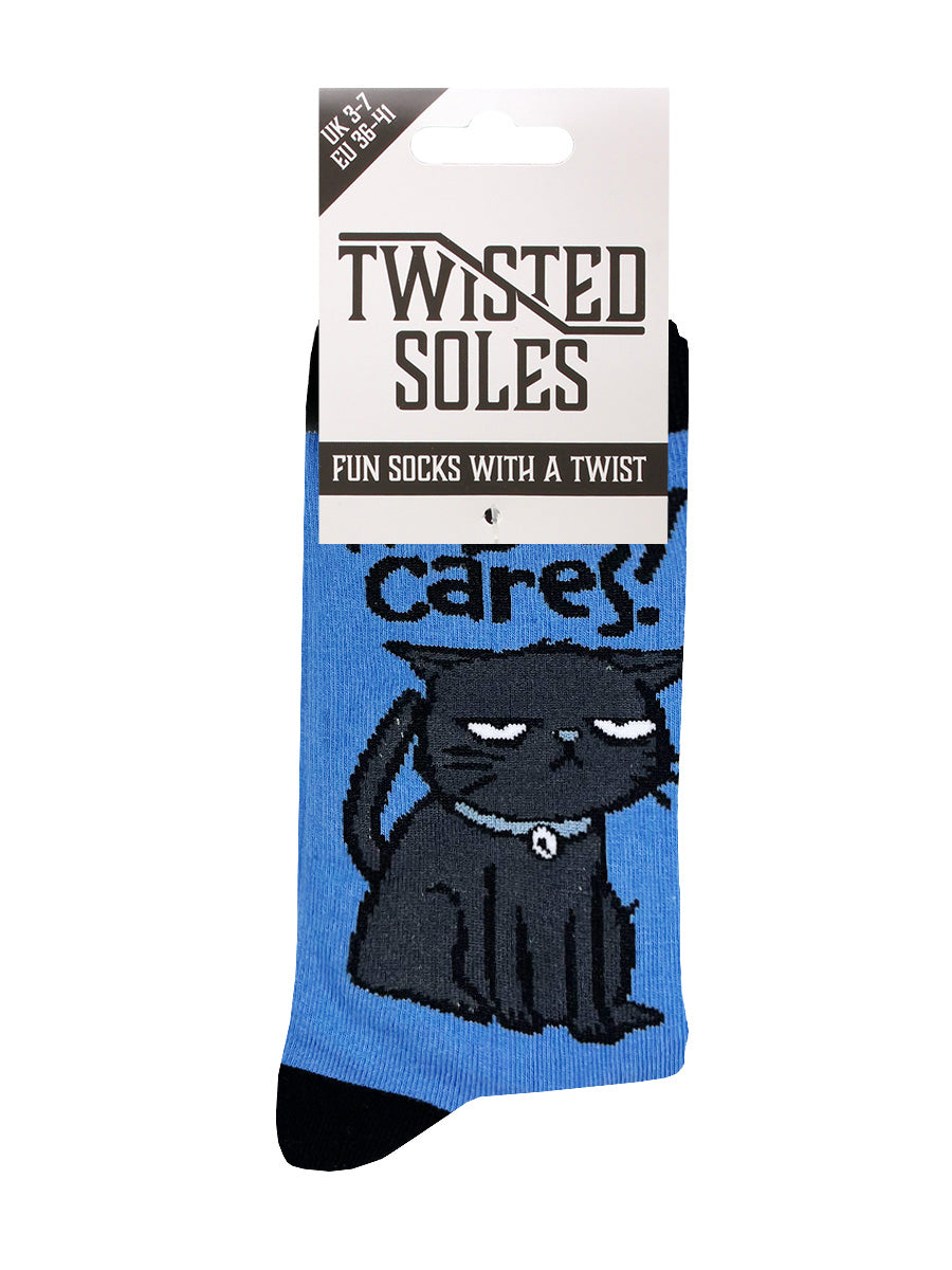 Twisted Soles Nobody Cares Novelty Adult Socks (1 Pair) Size UK 3-7