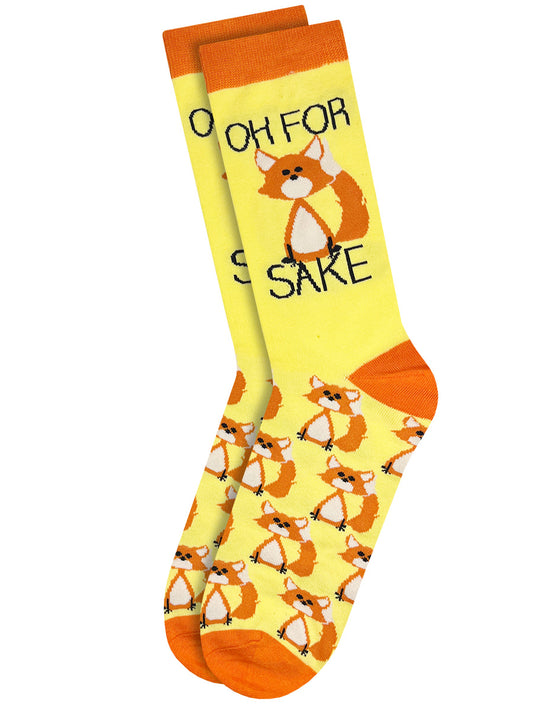 Twisted Soles Oh For Fox Sake Novelty Adult Socks (1 Pair) Size UK 8-12