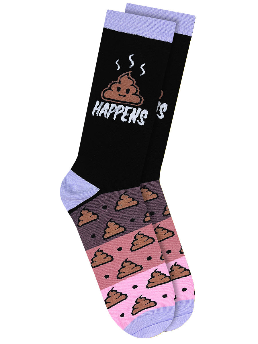Twisted Soles Shit Happens Novelty Adult Socks - 1 Pair