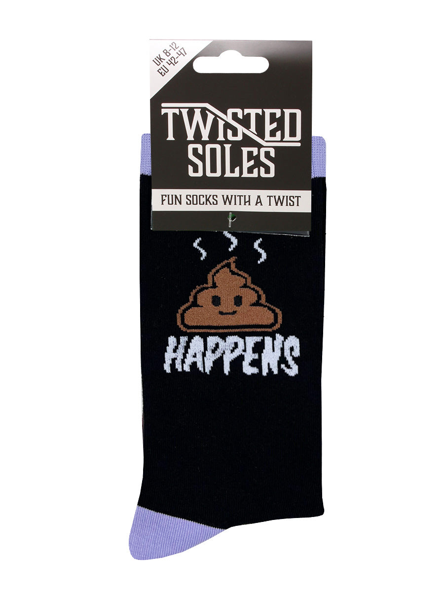 Twisted Soles Shit Happens Novelty Adult Socks - 1 Pair