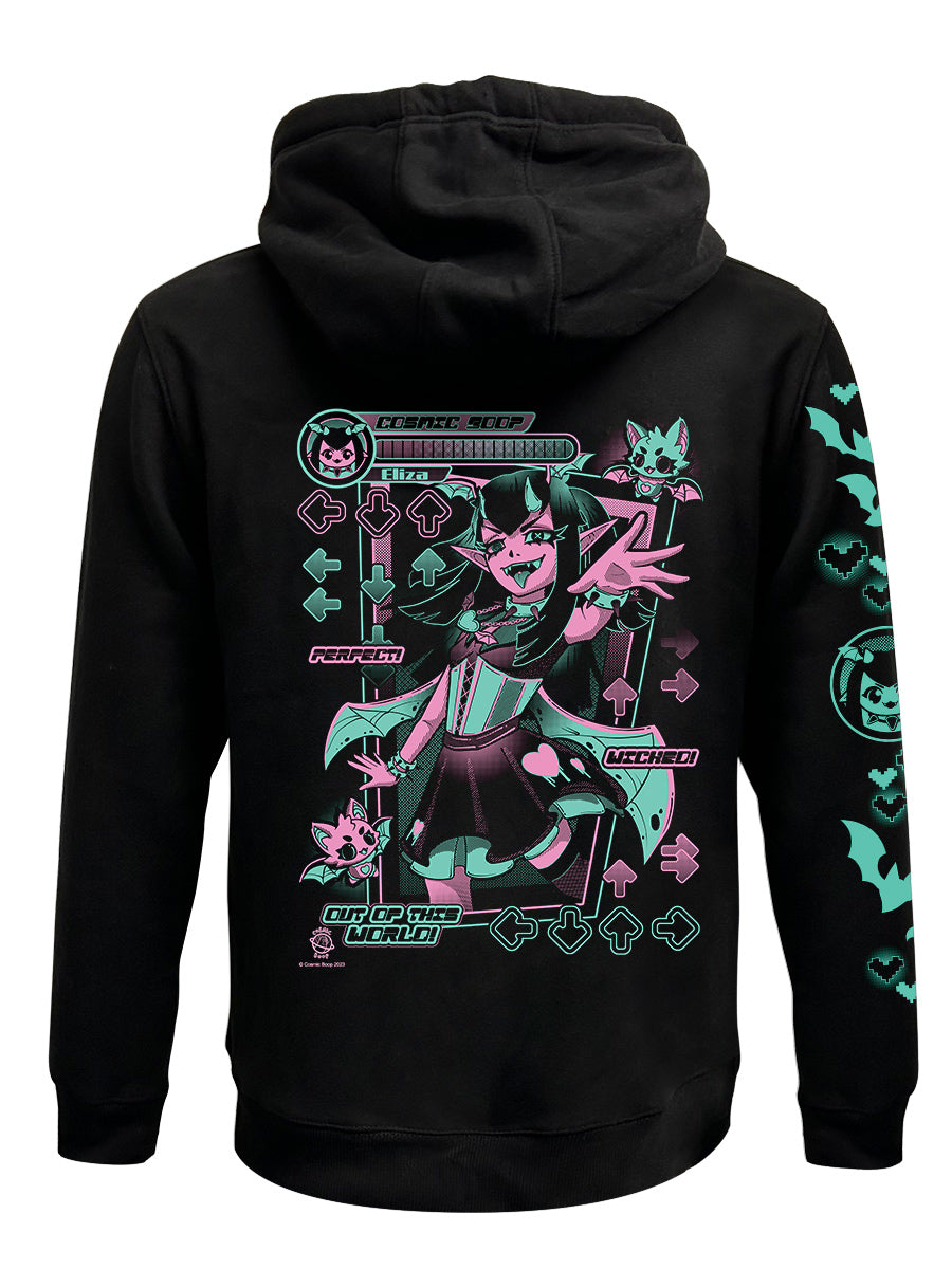 Cosmic Boop DDR Black Zipped Premium Hoodie