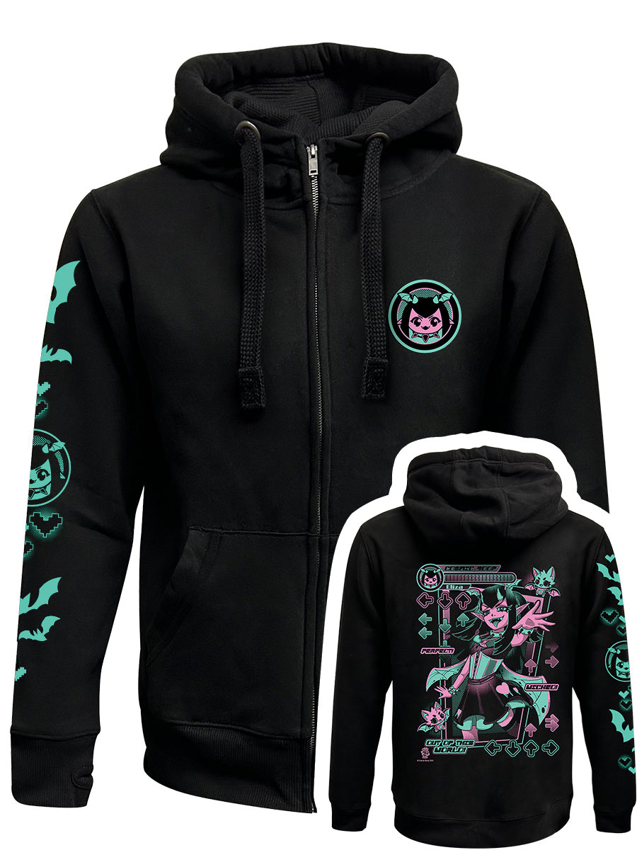 Cosmic Boop DDR Black Zipped Premium Hoodie