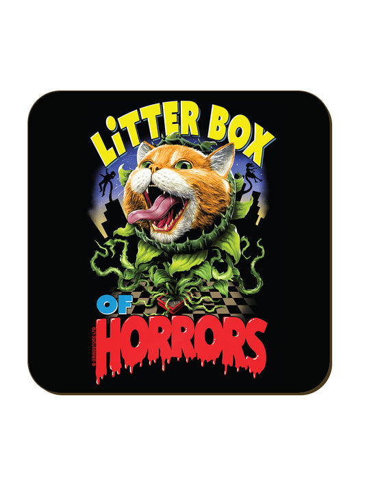 Horror Cats Litter Box of Horrors Coaster