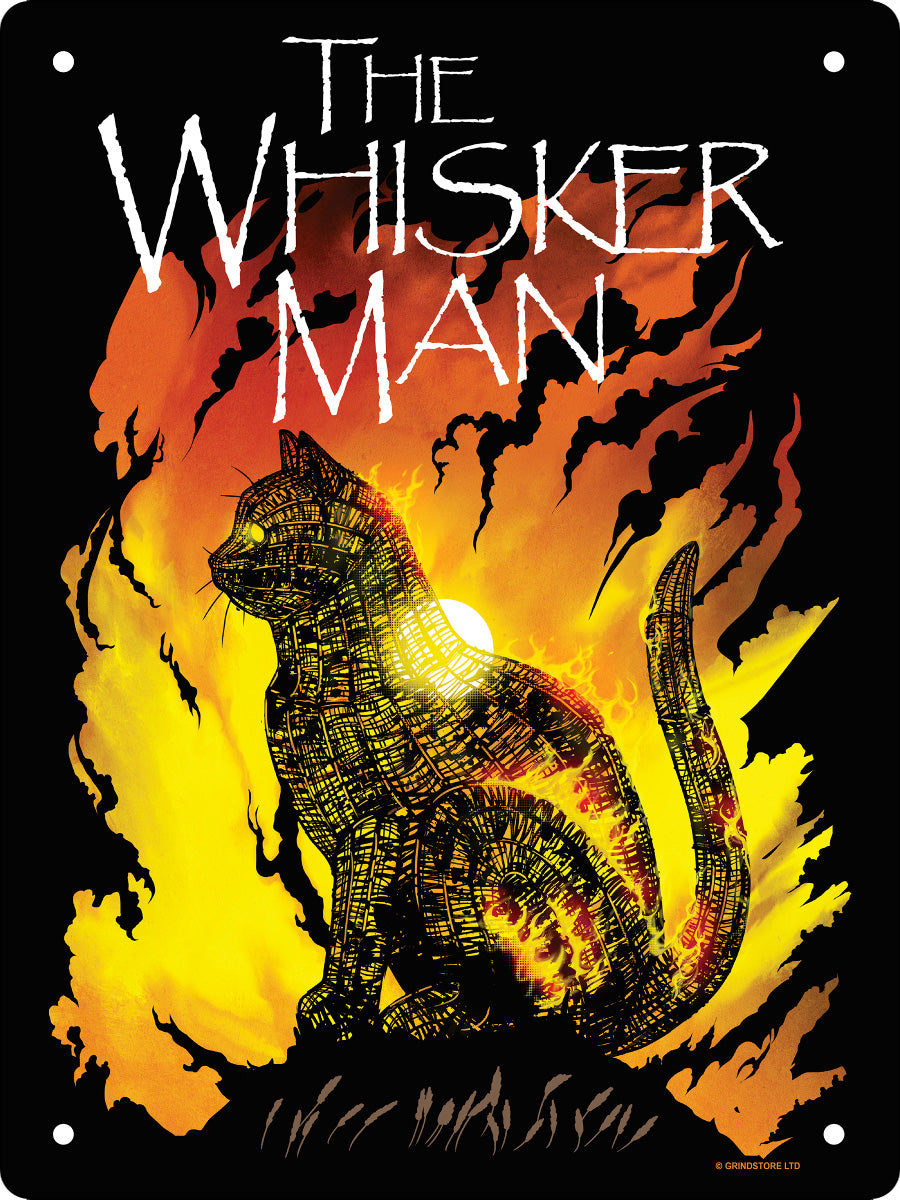 Horror Cats The Whisker Man Mini Tin Sign