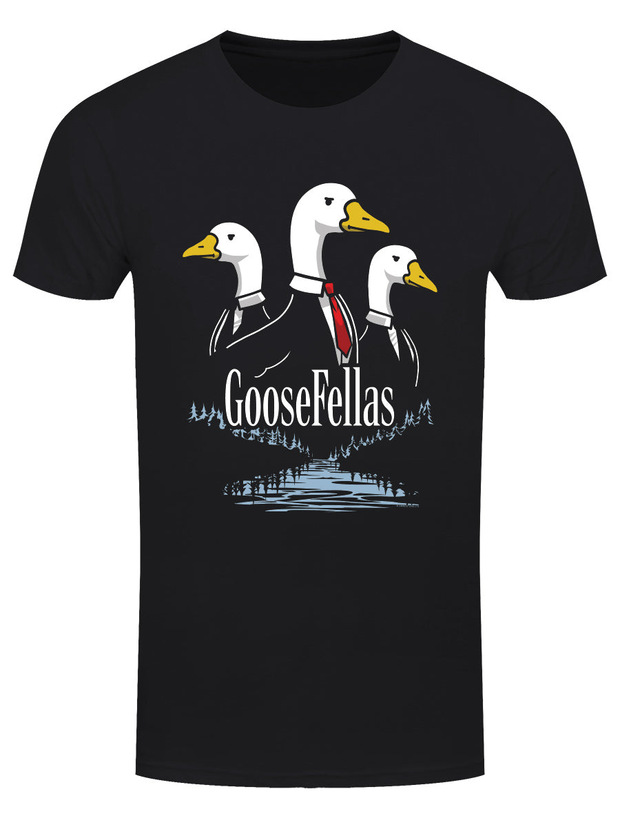 Silly Goosefellas Men's Black T-Shirt