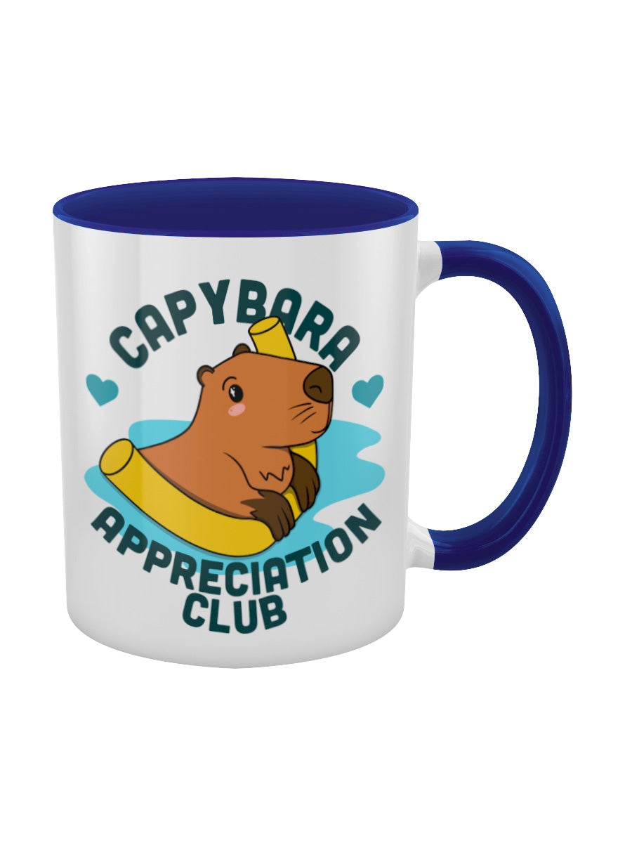 Capybara Appreciation Club Blue Inner 2-Tone Mug