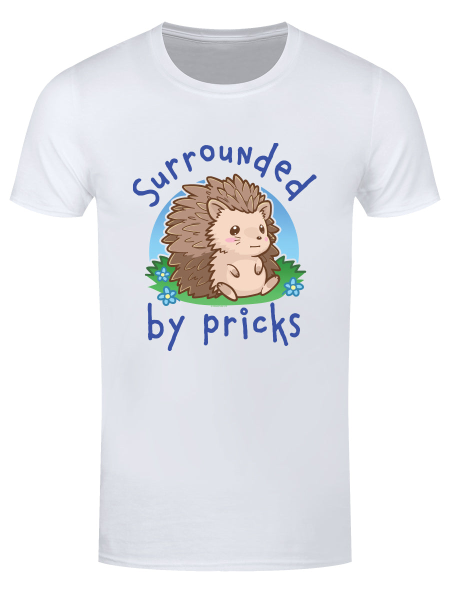 Surrounded By Pricks Men's White T-Shirt