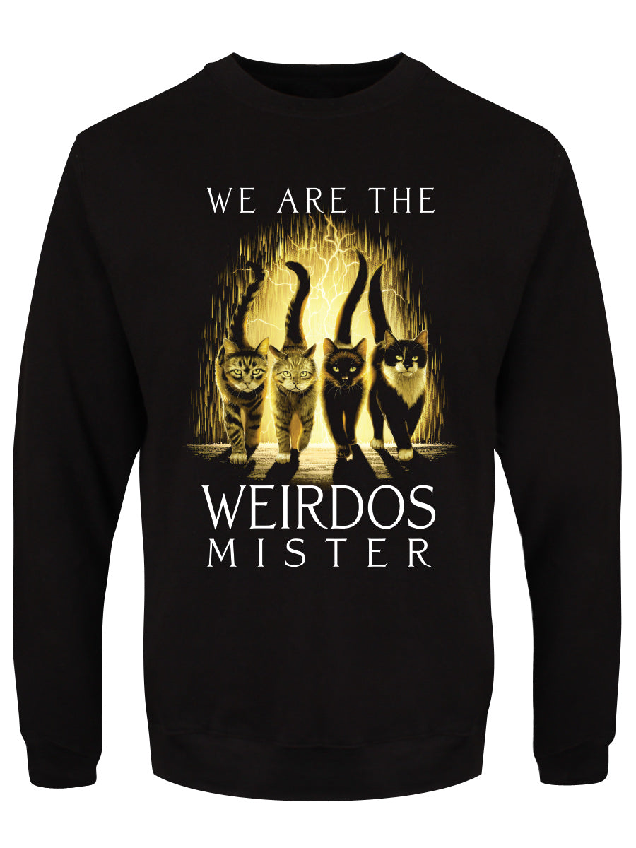 Horror Cats We Are The Weirdos Men's Black Sweatshirt