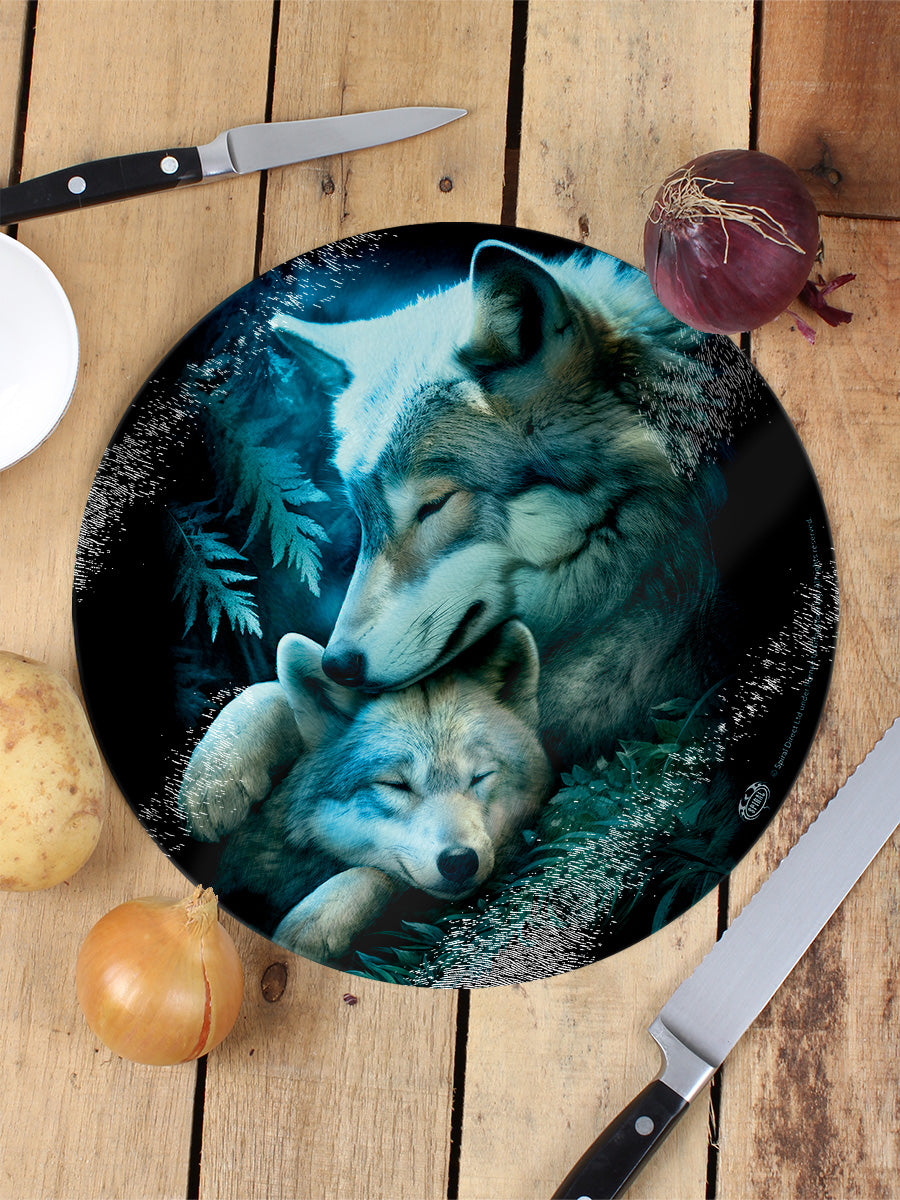 Spiral Mother's Love Circular Chopping Board