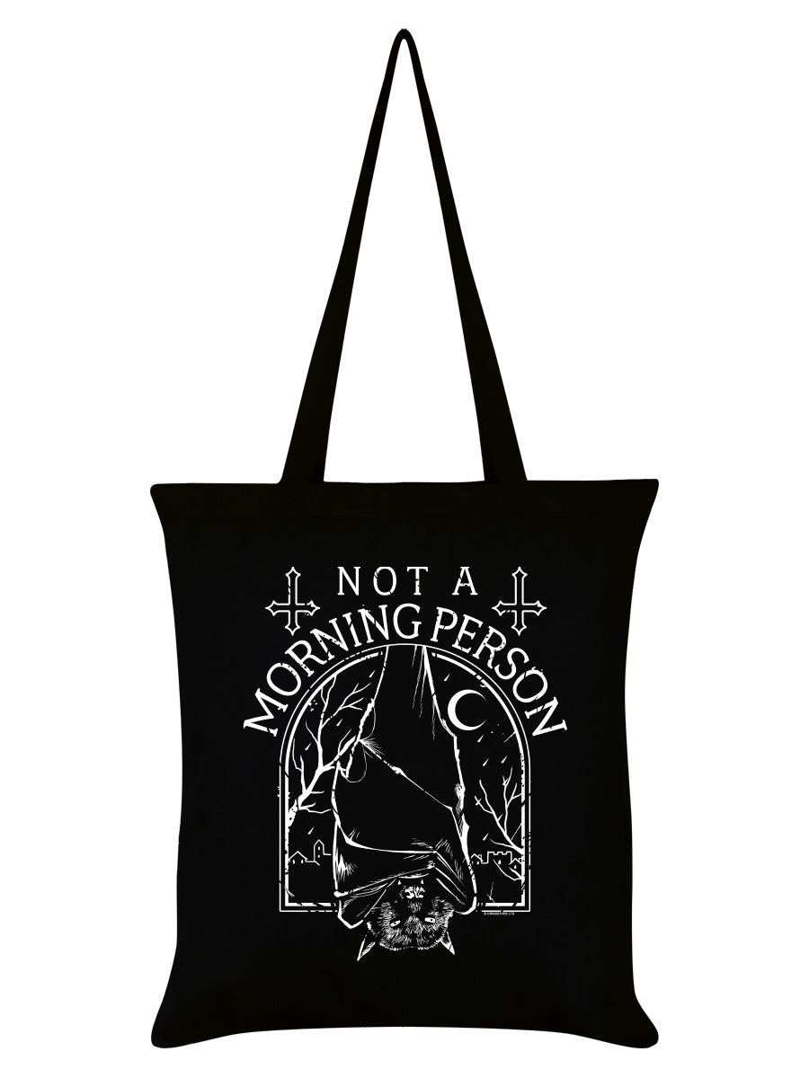 Not A Morning Person Bat Black Tote Bag