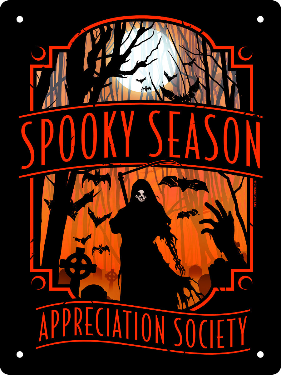 Spooky Season Appreciation Society Halloween MIni Tin Sign
