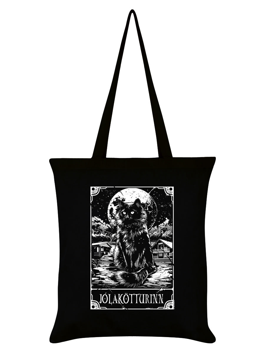 Deadly Tarot - Jólakötturinn The Yule Cat Black Tote Bag