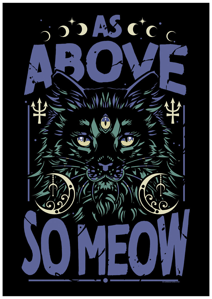 As Above So Meow Mini Poster