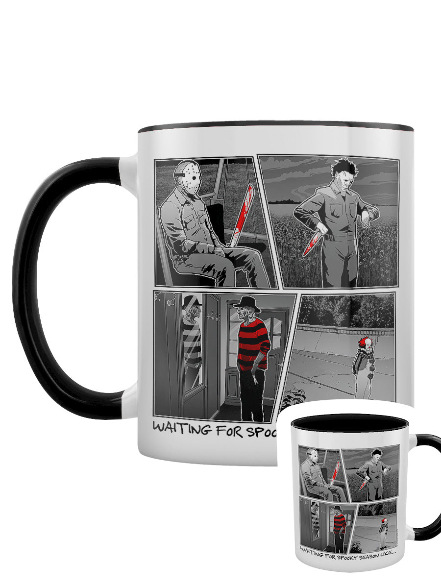 Waiting For Spooky Season Like... Black Inner 2-Tone Mug