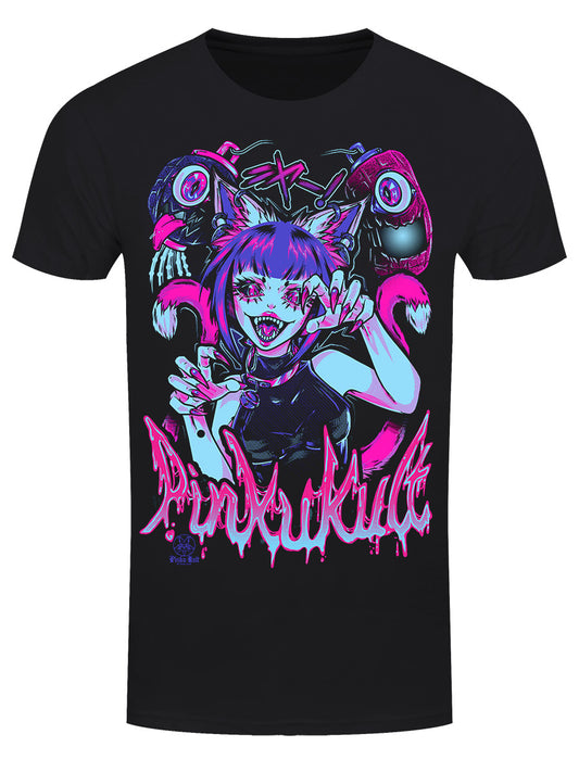 Pinku Kult Nekomata Men's Black T-Shirt