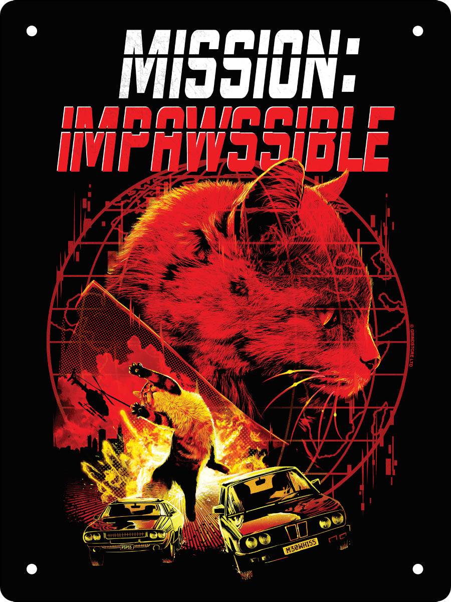 Horror Cats Mission: Impawssible Mini Tin Sign