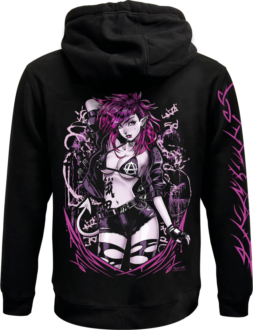 Requiem Collective Jett Black Zipped Hoodie