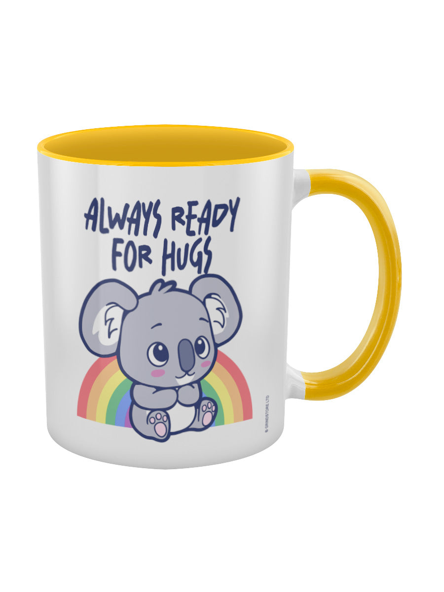 Koala Always Ready For Hugs Yellow Inner 2-Tone Mug