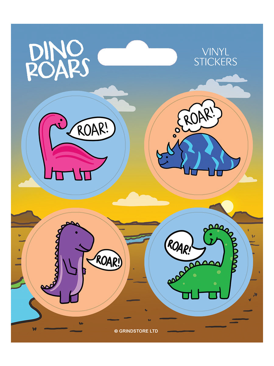 Dino Roars Vinyl Sticker Set
