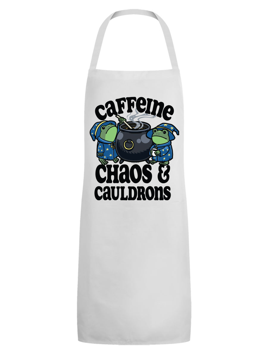 Caffeine, Chaos & Cauldrons White Apron