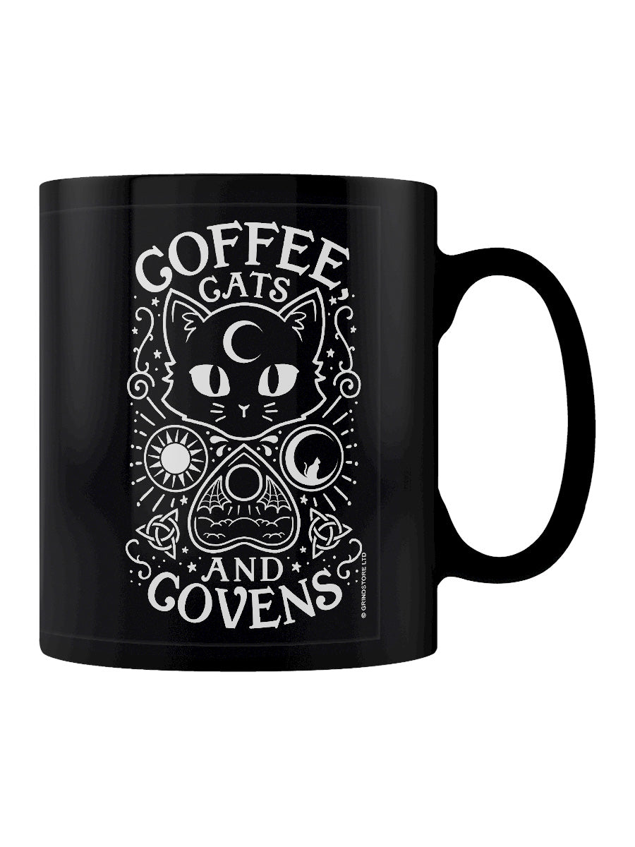 Coffee, Cats & Covens Black Mug