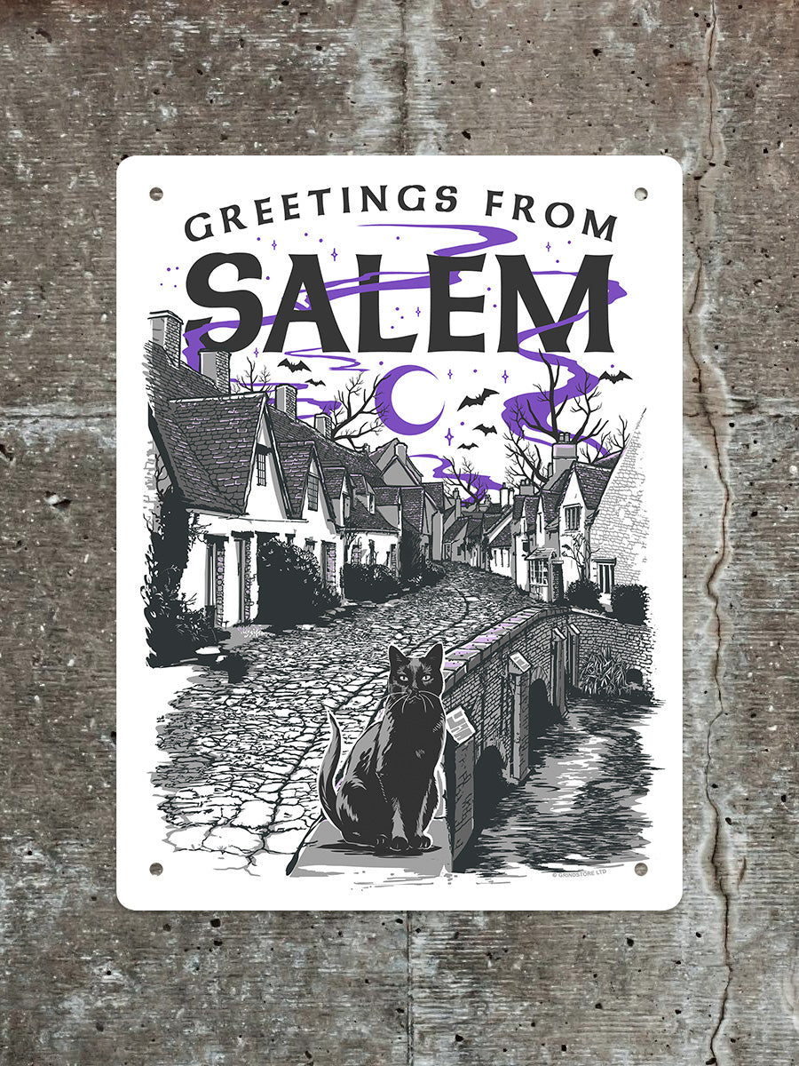 Greetings From Salem Mini Tin Sign