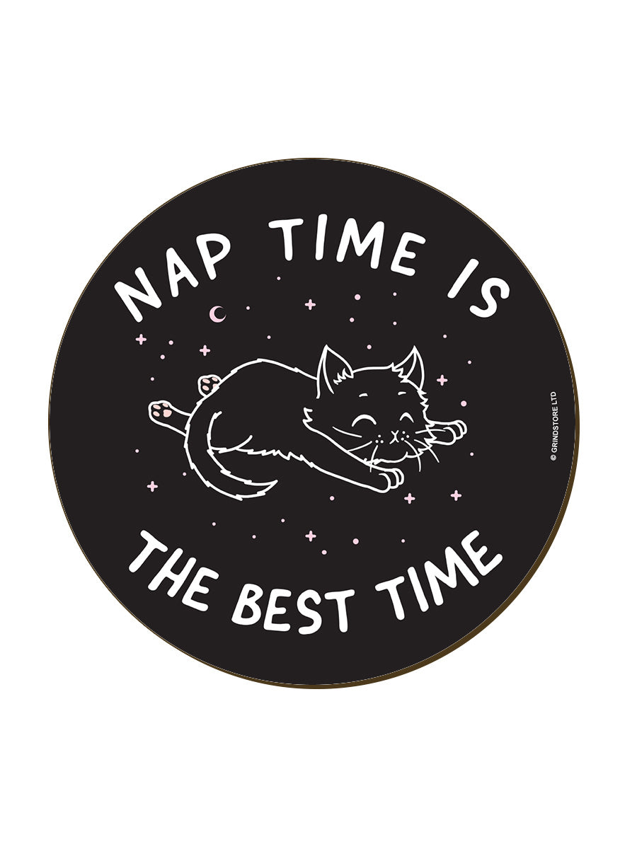 Little Shadow Nap Time Cat Circular Coaster