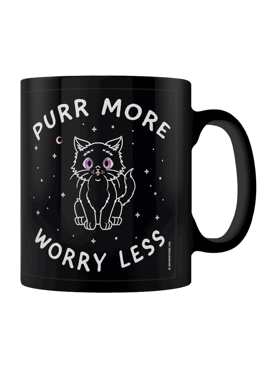 Little Shadow Purr More Worry Less Black Mug