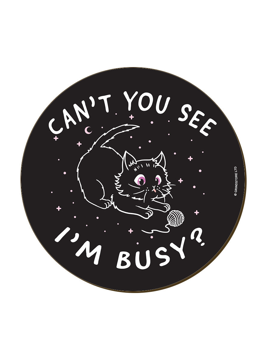 Little Shadow Busy Cat Circular Coaster