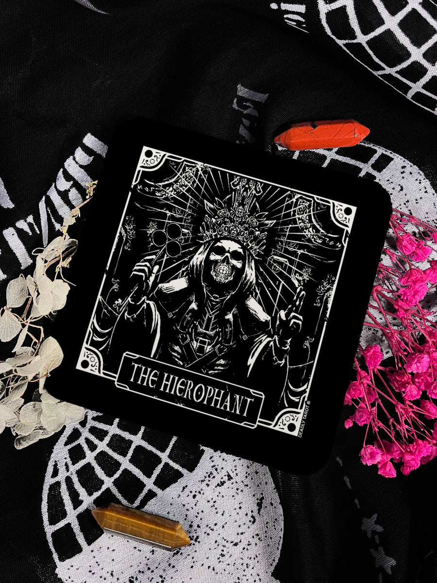Deadly Tarot The Hierophant Square Coaster