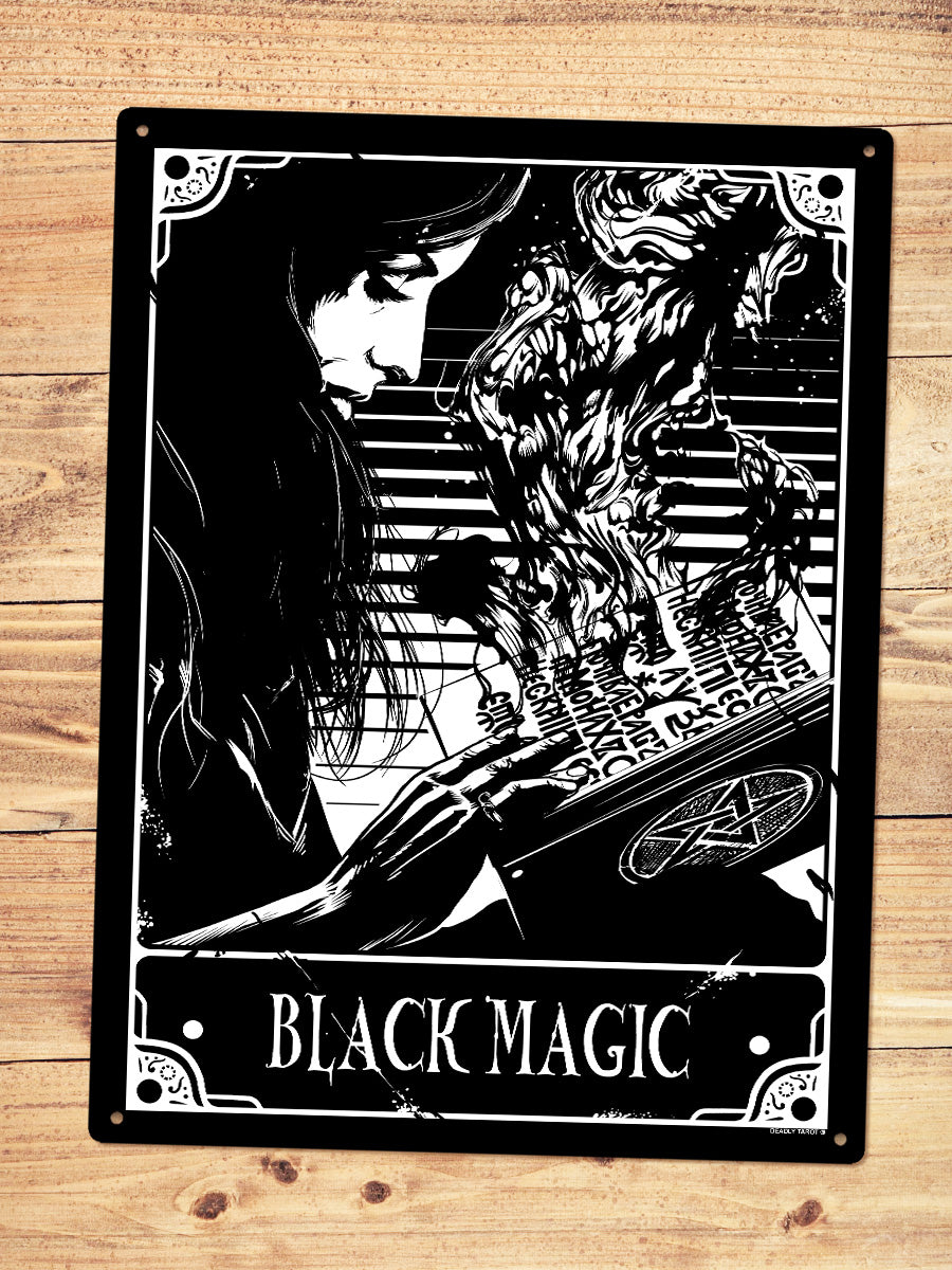 Deadly Tarot - Black Magic Large Tin Sign