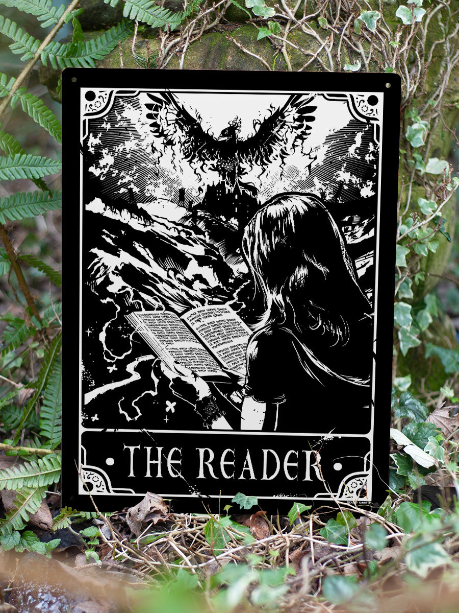 Deadly Tarot - The Reader Large Tin Sign