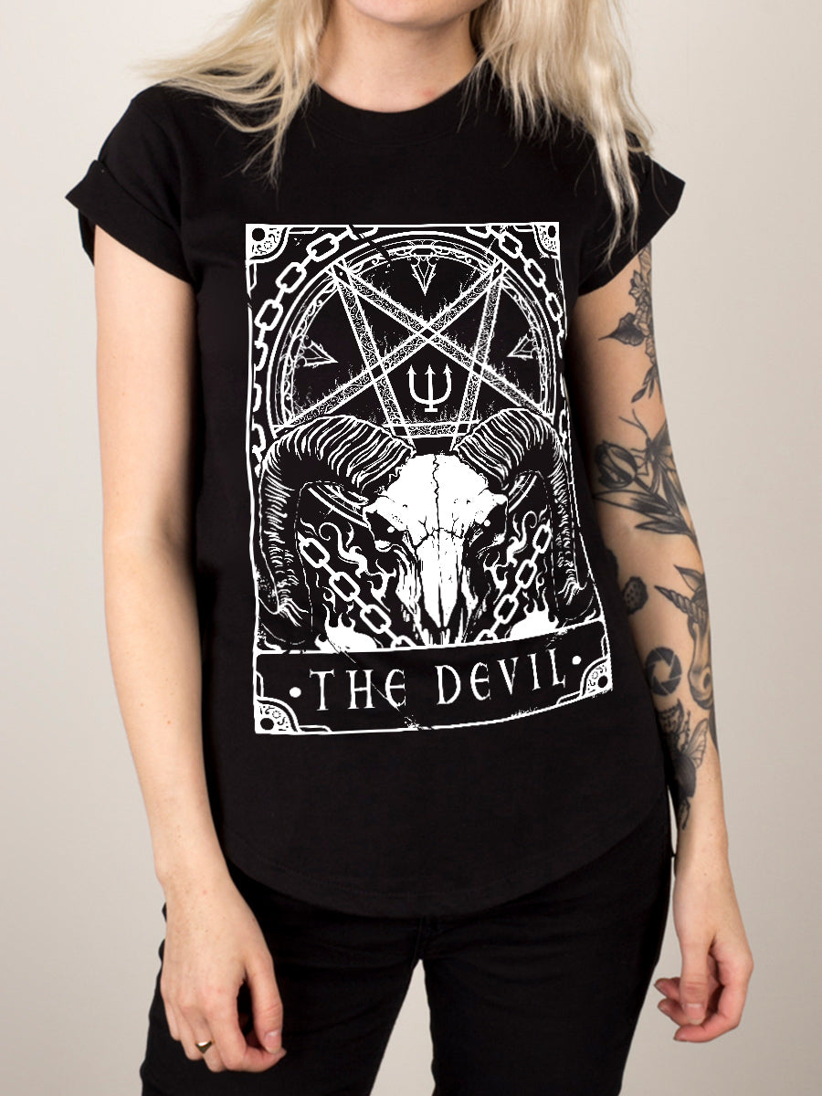 Deadly Tarot - The Devil Ladies Premium Black T-Shirt