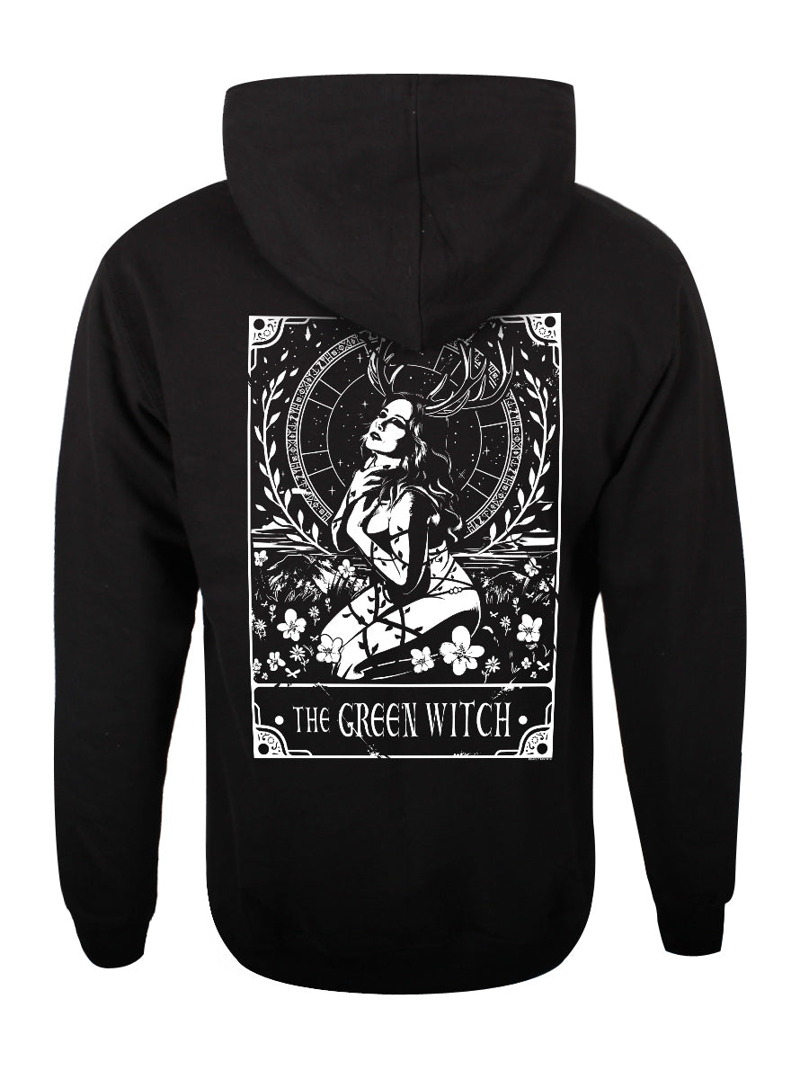 Deadly Tarot - The Green Witch Unisex Black Pullover Hoodie