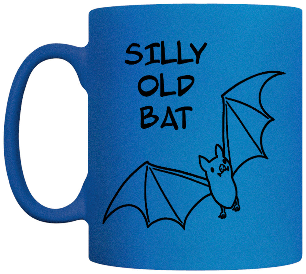 Silly Old Bat Blue Neon Mug