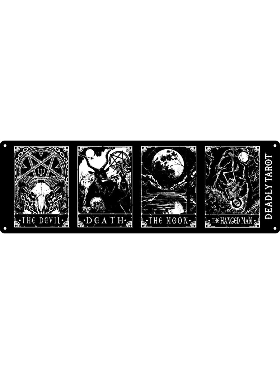 Deadly Tarot Group Slim Tin Sign