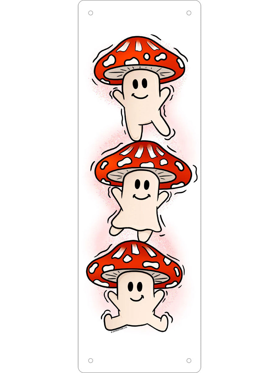 Little Mushroom Trio Slim Tin Sign
