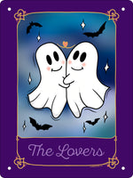 The Lovers Ghost Tarot Mini Tin Sign