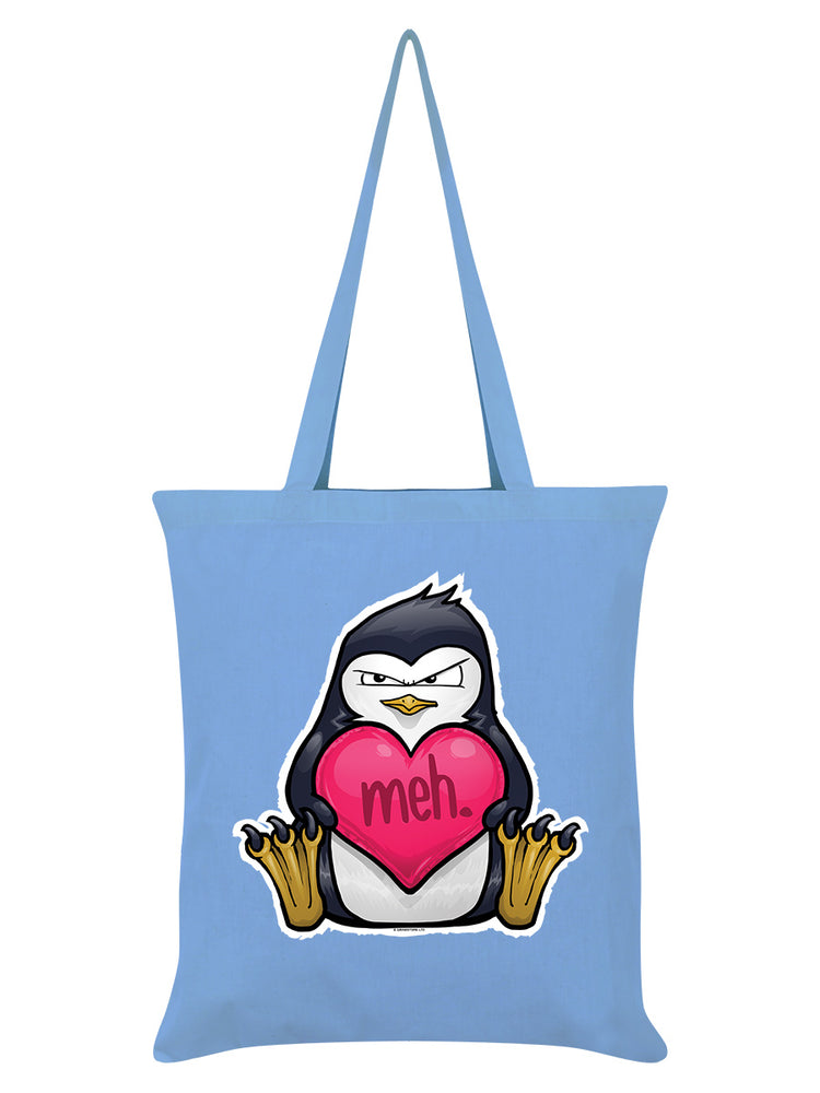 Psycho Penguin Meh Sky Blue Tote Bag